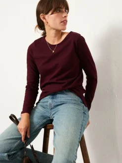 Fat Face FatFace 2 Pack Long Sleeve Round Neck T Shirt Purple/Pink Outlet