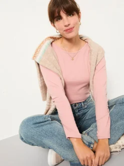 Fat Face FatFace 2 Pack Long Sleeve Round Neck T Shirt Purple/Pink Outlet