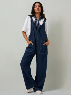 Fat Face FatFace Raffles Dungaree Blue Denim Online