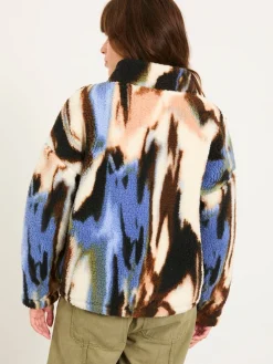 Fat Face FatFace Raya Natural Printed Half Neck Fleece Clearance