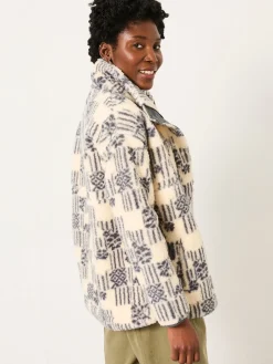 Fat Face FatFace Rosie Ivory Papercut Floral Zip Through Fleece Best