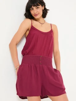 Fat Face FatFace Rylee Flippy Shorts Burgundy Red Hot