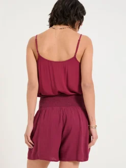 Fat Face FatFace Rylee Flippy Shorts Burgundy Red Hot