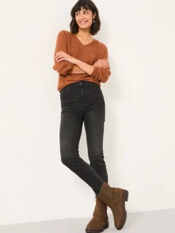 Fat Face FatFace Shenley Slim Jeans Washed Black Discount