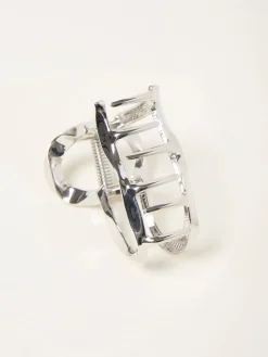 Fat Face FatFace Silver Tone Metal Heart Claw Clip Discount