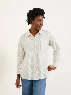 Fat Face FatFace Skyla Ivory Stripe Shirt New