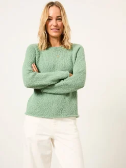 Fat Face FatFace Sophia Knitted Slub Jumper Green Outlet