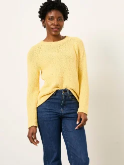 Fat Face FatFace Sophia Knitted Slub Jumper Yellow Best