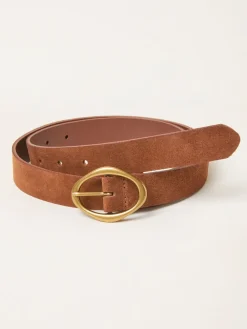 Fat Face FatFace Tan Brown Suede Plaited Belt Sale