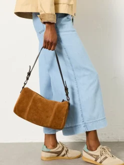 Fat Face FatFace Suede Shoulder Bag Tan Brown Online