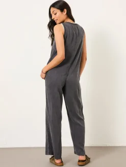 Fat Face FatFace Tara Charcoal Grey Dungarees Outlet
