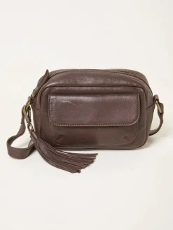 Fat Face FatFace Vienna Tassel Crossbody Bag Chocolate Brown Discount