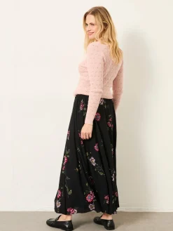 Fat Face FatFace Willow Midi Skirt Black Spring Floral
