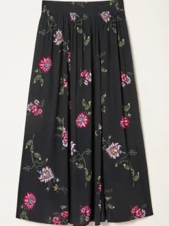 Fat Face FatFace Willow Midi Skirt Black Spring Floral