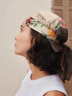 Next Floral Satin Square Scarf New