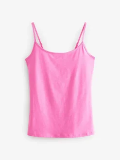 Next Fluoro Pink Thin Strap Vest New