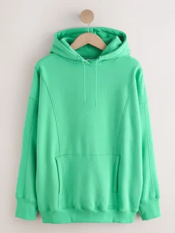 Next Fluro Green Relaxed Fit Longline Hoodie Online