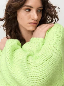 Next Fluro Green Soft Touch Chunky Knit Cardigan Outlet