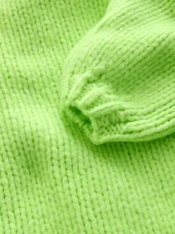 Next Fluro Green Soft Touch Chunky Knit Cardigan Outlet