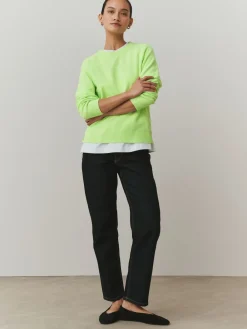 Next Fluro Green Supersoft Crew Neck Long Sleeve Jumper Online