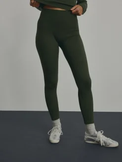 Next Forest Green Ribbed Seamless High Waist Leggings Hot