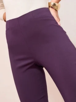 Friends Like These Petite Sculpting Stretch Slim Trousers Berry Red Clearance