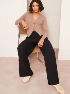 Friends Like These Black Elasticated Waist Trousers Clearance