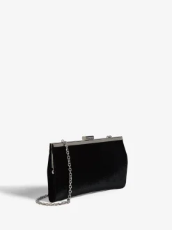Friends Like These Black Velvet Occasion Clutch Bag Clearance