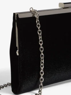 Friends Like These Black Velvet Occasion Clutch Bag Clearance