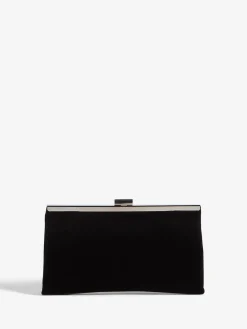 Friends Like These Black Velvet Occasion Clutch Bag Clearance