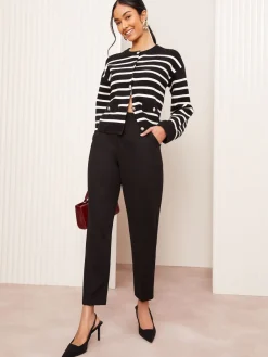 Friends Like These Black Straight Leg Stretch Tailored Trousers Hot