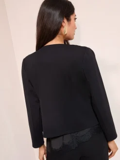 Friends Like These Black Black Seam Detail Jacket Best