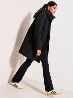 Friends Like These Mid Length Padded Coat Black New