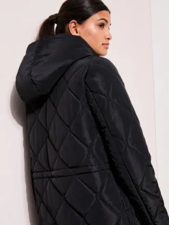 Friends Like These Mid Length Padded Coat Black New