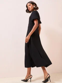Friends Like These Military Midi Dress Black Sale