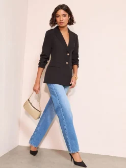 Friends Like These Cinched Waist Blazer Black