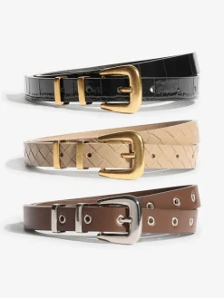 Friends Like These Belts 3 Pack Black/Beige/Chocolate Clearance