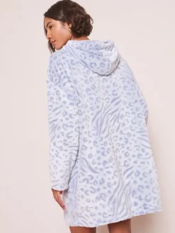 Friends Like These Blue Zebra Snoodie Robe Best