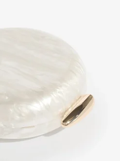 Friends Like These Round Acrylic Clutch Bag Bridal White Online