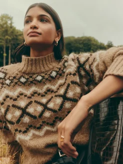 Friends Like These Brown Fairisle Jumper New