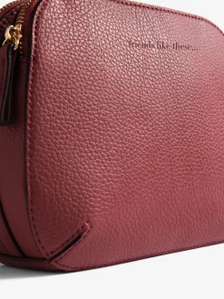 Friends Like These Double Compartment Cross-Body Bag Burgundy Red Discount