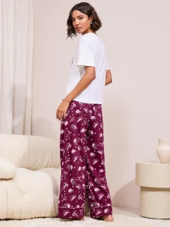 Friends Like These Burgundy Red Breakfast Club Short Sleeve Pyjamas