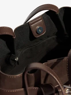 Friends Like These Chocolate Brown Faux Suede Slouch Tote Bag Discount