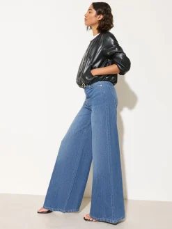 Friends Like These Dark Wash Wide Leg Palazzo Denim Jeans Clearance