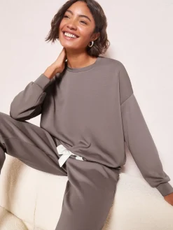 Friends Like These Premium Contrast Long Sleeve Pyjama Top Grey Best