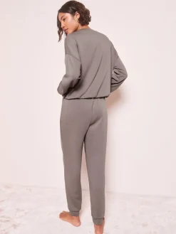 Friends Like These Premium Contrast Long Sleeve Pyjama Top Grey Best