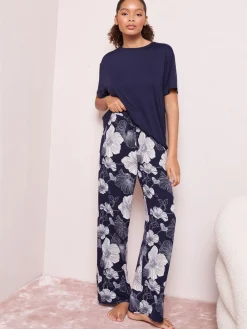 Friends Like These Short Sleeve Pyjamas Navy Floral Best