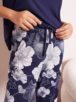 Friends Like These Short Sleeve Pyjamas Navy Floral Best