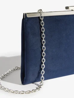 Friends Like These Navy Suedette Occasion Clutch Bag Clearance