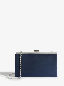 Friends Like These Navy Suedette Occasion Clutch Bag Clearance